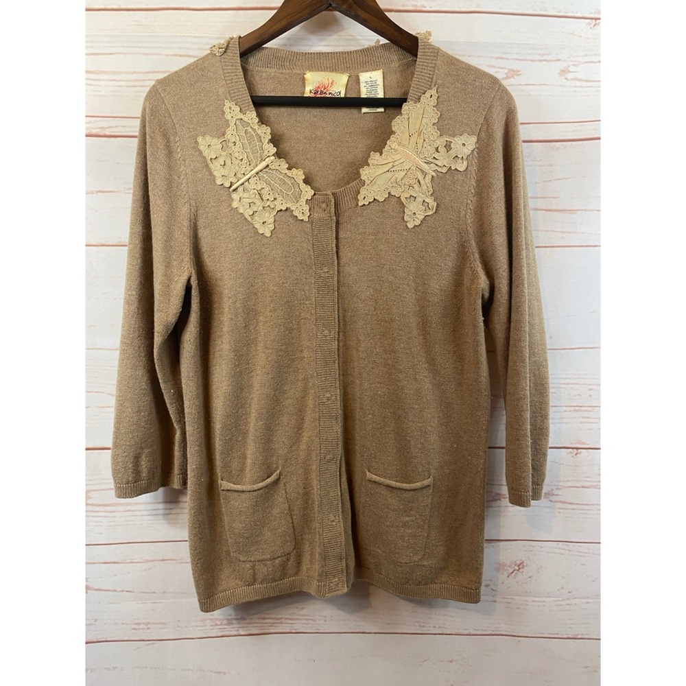 Karen Nicol French Butterfly Laced Cardigan